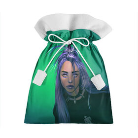 Подарочный 3D мешок с принтом BILLIE EILISH в Новосибирске, 100% полиэстер | Размер: 29*39 см | Тематика изображения на принте: bad guy | billie | eilish | ocean eyes | айлиш | билли | девушка | певица | эйлиш