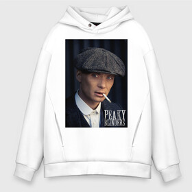 Мужское худи Oversize хлопок с принтом Peaky Blinders в Новосибирске, френч-терри — 70% хлопок, 30% полиэстер. Мягкий теплый начес внутри —100% хлопок | боковые карманы, эластичные манжеты и нижняя кромка, капюшон на магнитной кнопке | blinders | peaky | shelby | thomas | козырьки | острые | сериалы | томас | шелби