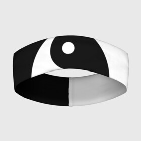 Повязка на голову 3D с принтом Инь   янь (1) в Новосибирске,  |  | black | signs | white. | ying   yang | белый | знаки | инь   янь | чёрный