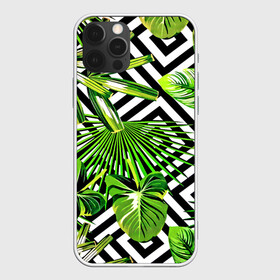 Чехол для iPhone 12 Pro с принтом TROPIC TEXTURE в Новосибирске, силикон | область печати: задняя сторона чехла, без боковых панелей | bright | colorful | neon | retro | vintage | винтаж | неон | неоновые | пальмы | ретро | ретро неон | тропики | тропические листья