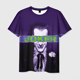 Мужская футболка 3D с принтом Джокер в Новосибирске, 100% полиэфир | прямой крой, круглый вырез горловины, длина до линии бедер | batman | dc | dc джокер | detective comics | harley | joker | shtatjoker | the joker | бетмен | джокер | злодей | харли