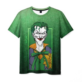Мужская футболка 3D с принтом Джокер в Новосибирске, 100% полиэфир | прямой крой, круглый вырез горловины, длина до линии бедер | batman | dc | dc джокер | detective comics | harley | joker | shtatjoker | the joker | бетмен | джокер | злодей | харли