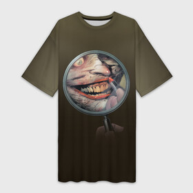 Платье-футболка 3D с принтом Joker smile в Новосибирске,  |  | batman | dc | dc джокер | detective comics | harley | joker | shtatjoker | the joker | бетмен | джокер | злодей | харли