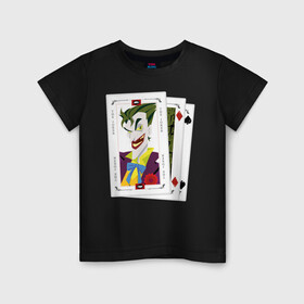 Детская футболка хлопок с принтом  Joker cards в Новосибирске, 100% хлопок | круглый вырез горловины, полуприлегающий силуэт, длина до линии бедер | batman | dc | dc джокер | detective comics | harley | joker | shtatjoker | the joker | бетмен | джокер | злодей | харли