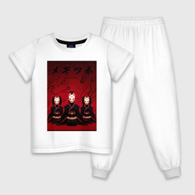Детская пижама хлопок с принтом Babymetal art в Новосибирске, 100% хлопок |  брюки и футболка прямого кроя, без карманов, на брюках мягкая резинка на поясе и по низу штанин
 | heavy | japan | kawaii | metal | music | rock | кавай | метал | музыка | рок | хэви | япония