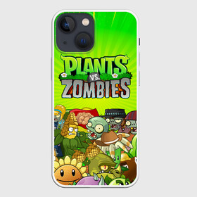 Чехол для iPhone 13 mini с принтом PLANTS VS ZOMBIES в Новосибирске,  |  | plants and zombies | plants vs zombies | зомби | игры | растения | растения против зомби