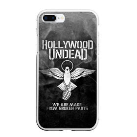 Чехол для iPhone 7Plus/8 Plus матовый с принтом Hollywood Undead в Новосибирске, Силикон | Область печати: задняя сторона чехла, без боковых панелей | Тематика изображения на принте: charlie scene | danny | funny man | hollywood undead | hu | j dog | johnny 3 tears | голливудская нежить | голубь | голубь с гранатой | граната | ню метал | рэп метал | рэп рок