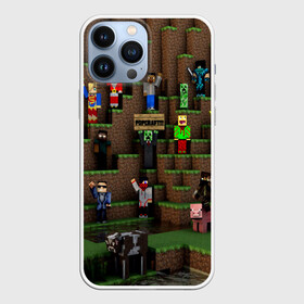 Чехол для iPhone 13 Pro Max с принтом MINECRAFT в Новосибирске,  |  | craft | creeper | dungeon | dungeons | earth | game | logo | mine | minecraft | mobile | online | дунгеонс | земля | зомби | игра | крипер | лого | майкрафт | майнкрафт | мобайл | онлайн | подземелье | подземелья