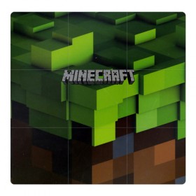 Магнитный плакат 3Х3 с принтом MINECRAFT в Новосибирске, Полимерный материал с магнитным слоем | 9 деталей размером 9*9 см | craft | creeper | dungeon | dungeons | earth | game | logo | mine | minecraft | mobile | online | дунгеонс | земля | зомби | игра | крипер | лого | майкрафт | майнкрафт | мобайл | онлайн | подземелье | подземелья