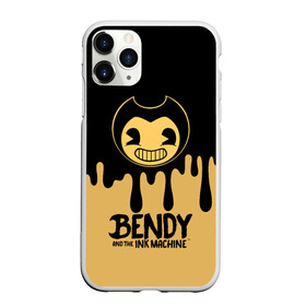 Чехол для iPhone 11 Pro Max матовый с принтом Bendy And The Ink Machine в Новосибирске, Силикон |  | bendy | bendy and the ink machine | бенди | бени | бенни | детская | детям | игра | капли | компьютерная игра | краска | машина | подтеки | розовая | ужастик