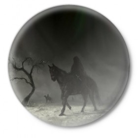 Значок с принтом Darksider в Новосибирске,  металл | круглая форма, металлическая застежка в виде булавки | 