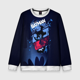 Детский свитшот 3D с принтом Gotham City Batman в Новосибирске, 100% полиэстер | свободная посадка, прямой крой, мягкая тканевая резинка на рукавах и понизу свитшота | bat man | batman | batman comics | caped crusader | dark knight | shtatbat | бетмен | брюс уэйн | бэт мен | бэтмен | тёмный рыцарь