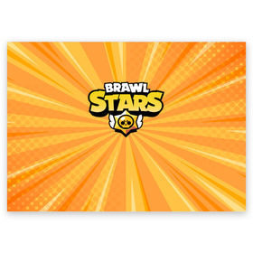 Поздравительная открытка с принтом Brawl Stars в Новосибирске, 100% бумага | плотность бумаги 280 г/м2, матовая, на обратной стороне линовка и место для марки
 | brawl | bs | clash line | fails | funny | leon | moments | stars | supercell | tick | бой | босс | бравл | броубол | бс | драка | звезд | осада | поззи | сейф | старс | цель