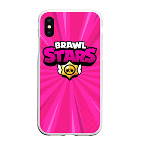 Чехол для iPhone XS Max матовый с принтом Brawl Stars в Новосибирске, Силикон | Область печати: задняя сторона чехла, без боковых панелей | Тематика изображения на принте: brawl | bs | clash line | fails | funny | leon | moments | stars | supercell | tick | бой | босс | бравл | броубол | бс | драка | звезд | осада | поззи | сейф | старс | цель