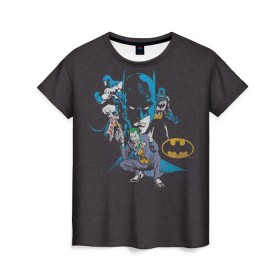 Женская футболка 3D с принтом Batman classic в Новосибирске, 100% полиэфир ( синтетическое хлопкоподобное полотно) | прямой крой, круглый вырез горловины, длина до линии бедер | bat man | batman | batman comics | caped crusader | comics | dark knight | shtatbat | бетмен | брюс уэйн | бэт мен | бэтмен | тёмный рыцарь