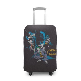 Чехол для чемодана 3D с принтом Batman classic в Новосибирске, 86% полиэфир, 14% спандекс | двустороннее нанесение принта, прорези для ручек и колес | bat man | batman | batman comics | caped crusader | comics | dark knight | shtatbat | бетмен | брюс уэйн | бэт мен | бэтмен | тёмный рыцарь