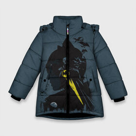 Зимняя куртка для девочек 3D с принтом Batman в Новосибирске, ткань верха — 100% полиэстер; подклад — 100% полиэстер, утеплитель — 100% полиэстер. | длина ниже бедра, удлиненная спинка, воротник стойка и отстегивающийся капюшон. Есть боковые карманы с листочкой на кнопках, утяжки по низу изделия и внутренний карман на молнии. 

Предусмотрены светоотражающий принт на спинке, радужный светоотражающий элемент на пуллере молнии и на резинке для утяжки. | bat man | batman | batman comics | caped crusader | cat woman | catwoman | comics | dark knight | shtatbat | бетмен | брюс уэйн | бэт мен | бэтмен | женщина кошка | тёмный рыцарь