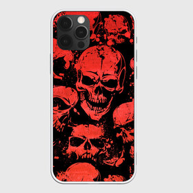 Чехол для iPhone 12 Pro Max с принтом Skulls pattern в Новосибирске, Силикон |  | halloween | pattern | skull | кости | скелет | хеллоуин | хелуин | хэллоуин | черепа