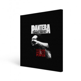 Холст квадратный с принтом Pantera в Новосибирске, 100% ПВХ |  | american | anselmo | havy metal | pantera | philip anselmo | trash metal | ансельмо | пантера | фил ансельмо