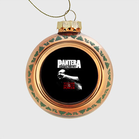 Стеклянный ёлочный шар с принтом Pantera в Новосибирске, Стекло | Диаметр: 80 мм | american | anselmo | havy metal | pantera | philip anselmo | trash metal | ансельмо | пантера | фил ансельмо