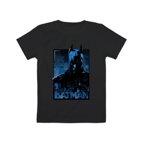 Детская футболка хлопок с принтом Batman в Новосибирске, 100% хлопок | круглый вырез горловины, полуприлегающий силуэт, длина до линии бедер | bat man | batman | batman comics | caped crusader | comics | dark knight | бетмен | брюс уэйн | бэт мен | бэтмен | тёмный рыцарь