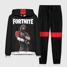 Мужской костюм 3D (с толстовкой) с принтом FORTNITE IKONIK (КАПЮШОН) в Новосибирске,  |  | Тематика изображения на принте: fnchap2 | fortnite | fortnite 2 | fortnite x | ikonik | marshmello | иконик | маршмелло | фортнайт | фортнайт 2 | фортнайт глава 2