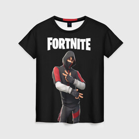 Женская футболка 3D с принтом FORTNITE IKONIK (КАПЮШОН) в Новосибирске, 100% полиэфир ( синтетическое хлопкоподобное полотно) | прямой крой, круглый вырез горловины, длина до линии бедер | fnchap2 | fortnite | fortnite 2 | fortnite x | ikonik | marshmello | иконик | маршмелло | фортнайт | фортнайт 2 | фортнайт глава 2