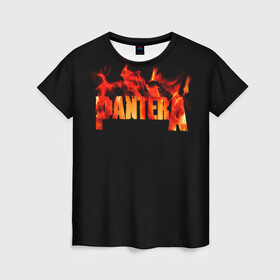 Женская футболка 3D с принтом Pantera в Новосибирске, 100% полиэфир ( синтетическое хлопкоподобное полотно) | прямой крой, круглый вырез горловины, длина до линии бедер | american | anselmo | havy metal | pantera | philip anselmo | trash metal | ансельмо | пантера | фил ансельмо