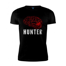 Мужская футболка премиум с принтом Mindhunter в Новосибирске, 92% хлопок, 8% лайкра | приталенный силуэт, круглый вырез ворота, длина до линии бедра, короткий рукав | Тематика изображения на принте: hunter | mind | mindhunter | netflix | мозг | охотник | охотник за разумом | разум | сериал