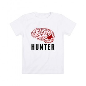 Детская футболка хлопок с принтом Mindhunter в Новосибирске, 100% хлопок | круглый вырез горловины, полуприлегающий силуэт, длина до линии бедер | hunter | mind | mindhunter | netflix | мозг | охотник | охотник за разумом | разум | сериал
