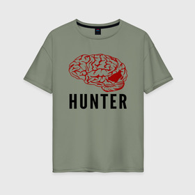 Женская футболка хлопок Oversize с принтом Mindhunter в Новосибирске, 100% хлопок | свободный крой, круглый ворот, спущенный рукав, длина до линии бедер
 | hunter | mind | mindhunter | netflix | мозг | охотник | охотник за разумом | разум | сериал