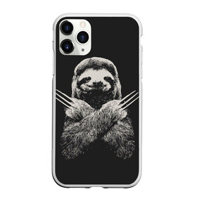 Чехол для iPhone 11 Pro матовый с принтом Slotherine в Новосибирске, Силикон |  | animals | wolverine | ленивец | росомаха