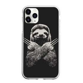 Чехол для iPhone 11 Pro Max матовый с принтом Slotherine в Новосибирске, Силикон |  | animals | wolverine | ленивец | росомаха