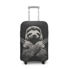 Чехол для чемодана 3D с принтом Slotherine в Новосибирске, 86% полиэфир, 14% спандекс | двустороннее нанесение принта, прорези для ручек и колес | animals | wolverine | ленивец | росомаха