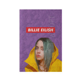 Обложка для паспорта матовая кожа с принтом BILLIE EILISH в Новосибирске, натуральная матовая кожа | размер 19,3 х 13,7 см; прозрачные пластиковые крепления | bad guy | billie | eilish | ocean eyes | айлиш | билли | девушка | певица | эйлиш