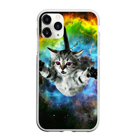 Чехол для iPhone 11 Pro Max матовый с принтом КОСМИЧЕСКИЙ КОТ в Новосибирске, Силикон |  | cat | cats | животные | киса | киска | кот | котики | коты | котэ | кошка | природа