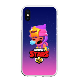 Чехол для iPhone XS Max матовый с принтом BRAWL STARS - SANDY в Новосибирске, Силикон | Область печати: задняя сторона чехла, без боковых панелей | brawl | bull | colt | crow | game | games | leon | online | penny | poco | sandy | shelly | spike | star | stars | wanted | брав | бравл | браво | звезда | звезды | игра | игры | лого | онлайн | сенди | старс | сэнди