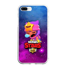 Чехол для iPhone 7Plus/8 Plus матовый с принтом SANDY SPACE (Brawl Stars) в Новосибирске, Силикон | Область печати: задняя сторона чехла, без боковых панелей | brawl | bull | colt | crow | game | games | leon | online | penny | poco | sandy | shelly | spike | star | stars | wanted | брав | бравл | браво | звезда | звезды | игра | игры | лого | онлайн | сенди | старс | сэнди