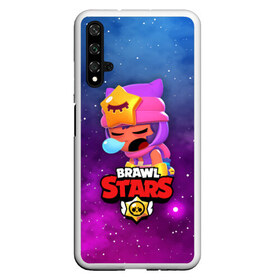 Чехол для Honor 20 с принтом SANDY SPACE (Brawl Stars) в Новосибирске, Силикон | Область печати: задняя сторона чехла, без боковых панелей | brawl | bull | colt | crow | game | games | leon | online | penny | poco | sandy | shelly | spike | star | stars | wanted | брав | бравл | браво | звезда | звезды | игра | игры | лого | онлайн | сенди | старс | сэнди