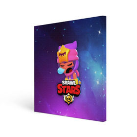 Холст квадратный с принтом SANDY SPACE (Brawl Stars) в Новосибирске, 100% ПВХ |  | brawl | bull | colt | crow | game | games | leon | online | penny | poco | sandy | shelly | spike | star | stars | wanted | брав | бравл | браво | звезда | звезды | игра | игры | лого | онлайн | сенди | старс | сэнди