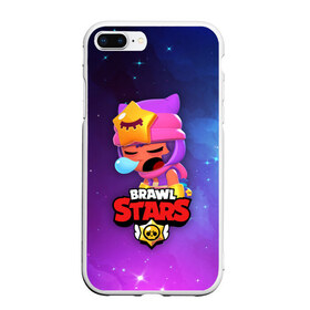 Чехол для iPhone 7Plus/8 Plus матовый с принтом SANDY SPACE (Brawl Stars) в Новосибирске, Силикон | Область печати: задняя сторона чехла, без боковых панелей | brawl | bull | colt | crow | game | games | leon | online | penny | poco | sandy | shelly | spike | star | stars | wanted | брав | бравл | браво | звезда | звезды | игра | игры | лого | онлайн | сенди | старс | сэнди