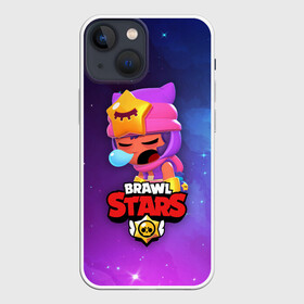 Чехол для iPhone 13 mini с принтом SANDY SPACE (Brawl Stars) в Новосибирске,  |  | brawl | bull | colt | crow | game | games | leon | online | penny | poco | sandy | shelly | spike | star | stars | wanted | брав | бравл | браво | звезда | звезды | игра | игры | лого | онлайн | сенди | старс | сэнди