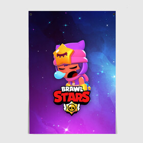 Постер с принтом SANDY SPACE (Brawl Stars) в Новосибирске, 100% бумага
 | бумага, плотность 150 мг. Матовая, но за счет высокого коэффициента гладкости имеет небольшой блеск и дает на свету блики, но в отличии от глянцевой бумаги не покрыта лаком | brawl | bull | colt | crow | game | games | leon | online | penny | poco | sandy | shelly | spike | star | stars | wanted | брав | бравл | браво | звезда | звезды | игра | игры | лого | онлайн | сенди | старс | сэнди