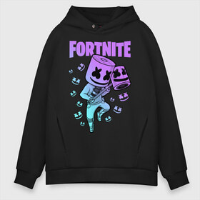 Мужское худи Oversize хлопок с принтом FORTNITE MARSHMELLO в Новосибирске, френч-терри — 70% хлопок, 30% полиэстер. Мягкий теплый начес внутри —100% хлопок | боковые карманы, эластичные манжеты и нижняя кромка, капюшон на магнитной кнопке | chapter 2 | fortnite | marshmello | диджей | игры | маршмэллоу | молоток | фортнайт