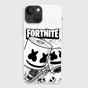 Чехол для iPhone 13 mini с принтом FORTNITE MARSHMELLO в Новосибирске,  |  | chapter 2 | fortnite | marshmello | диджей | игры | маршмэллоу | молоток | фортнайт