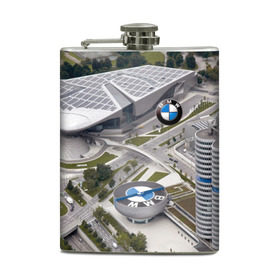 Фляга с принтом BMW city в Новосибирске, металлический корпус | емкость 0,22 л, размер 125 х 94 мм. Виниловая наклейка запечатывается полностью | bmw | buildings | city | germany | munich | prestige | бмв | германия | город | здания | мюнхен | престиж