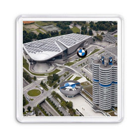 Магнит 55*55 с принтом BMW city в Новосибирске, Пластик | Размер: 65*65 мм; Размер печати: 55*55 мм | Тематика изображения на принте: bmw | buildings | city | germany | munich | prestige | бмв | германия | город | здания | мюнхен | престиж