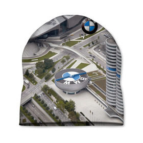 Шапка 3D с принтом BMW city в Новосибирске, 100% полиэстер | универсальный размер, печать по всей поверхности изделия | bmw | buildings | city | germany | munich | prestige | бмв | германия | город | здания | мюнхен | престиж