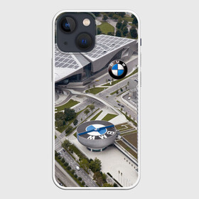 Чехол для iPhone 13 mini с принтом BMW city в Новосибирске,  |  | bmw | buildings | city | germany | munich | prestige | бмв | германия | город | здания | мюнхен | престиж