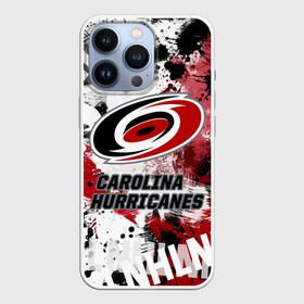 Чехол для iPhone 13 Pro с принтом Каролина Харрикейнз в Новосибирске,  |  | carolina | carolina hurricanes | hockey | hurricanes | nhl | каролина | каролина харрикейнз | нхл | спорт | харрикейнз | хоккей | шайба